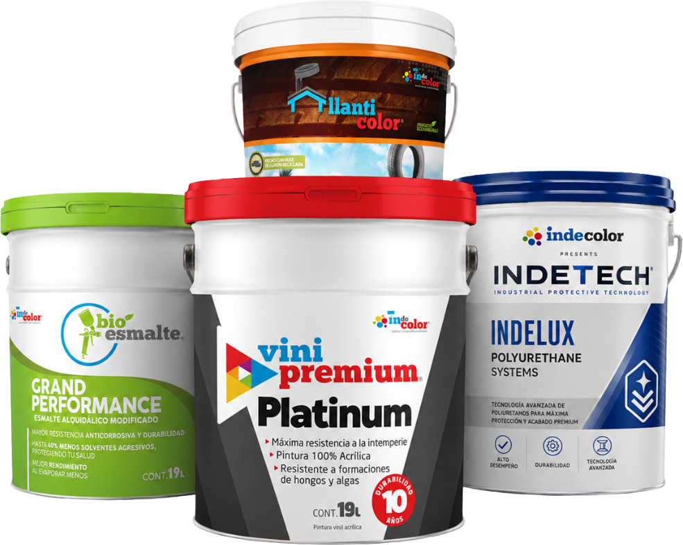 Botes Indecolor: Bioesmalte, ViniPremium Platinum, Llanticolor e Indetech Indelux